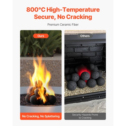 10 cm 12 st keramiska eldbollar runda eldstenar återanvändbara lavastenar