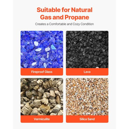 12,5 cm 6 Stück Keramik Feuerbälle runde Feuersteine wiederverwendbare Lavasteine