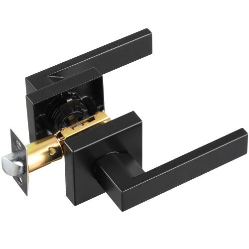 Passagedörrhandtag 1-pack mattsvart dörrhandtag för invändig vändbar spak