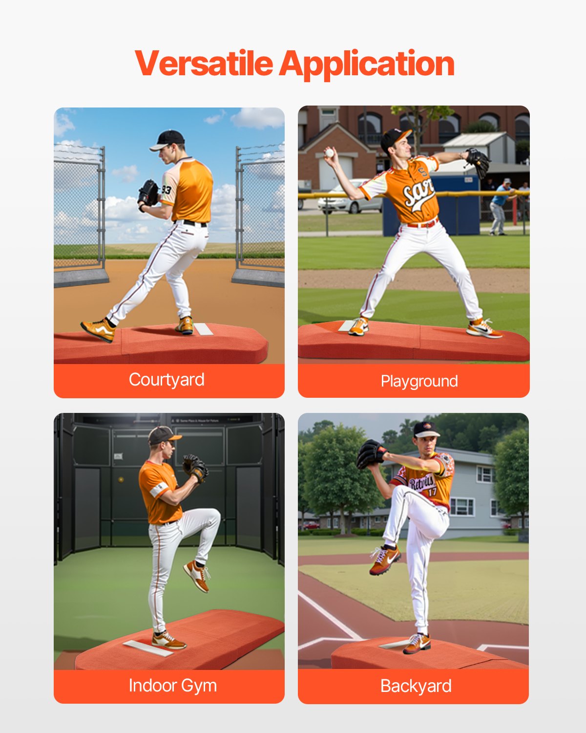 Pitching Mound, Portable Baseball Game Mound, 127 in Indoor Outdoor Pitching Practice and Training Equipment, Softball Pitching Aids with Antifade Turf and Pitching Rubber