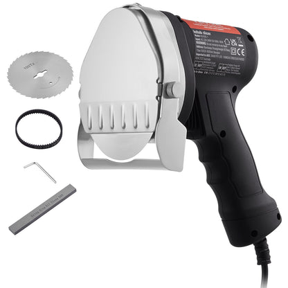 Elektrisk shawarmakniv Turkisk Doner Kebab köttgyroskärare med 2 blad