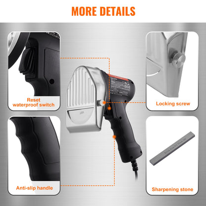 Electric shawarma knife Turkish Doner Kebab meat gyro cutter with 2 blades