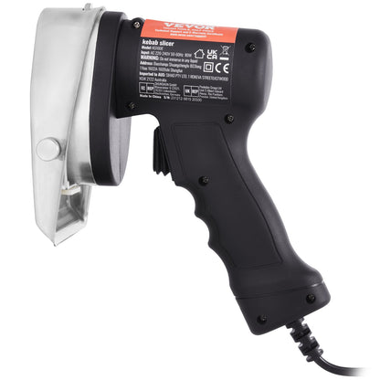 Electric shawarma knife Turkish Doner Kebab meat gyro cutter with 2 blades