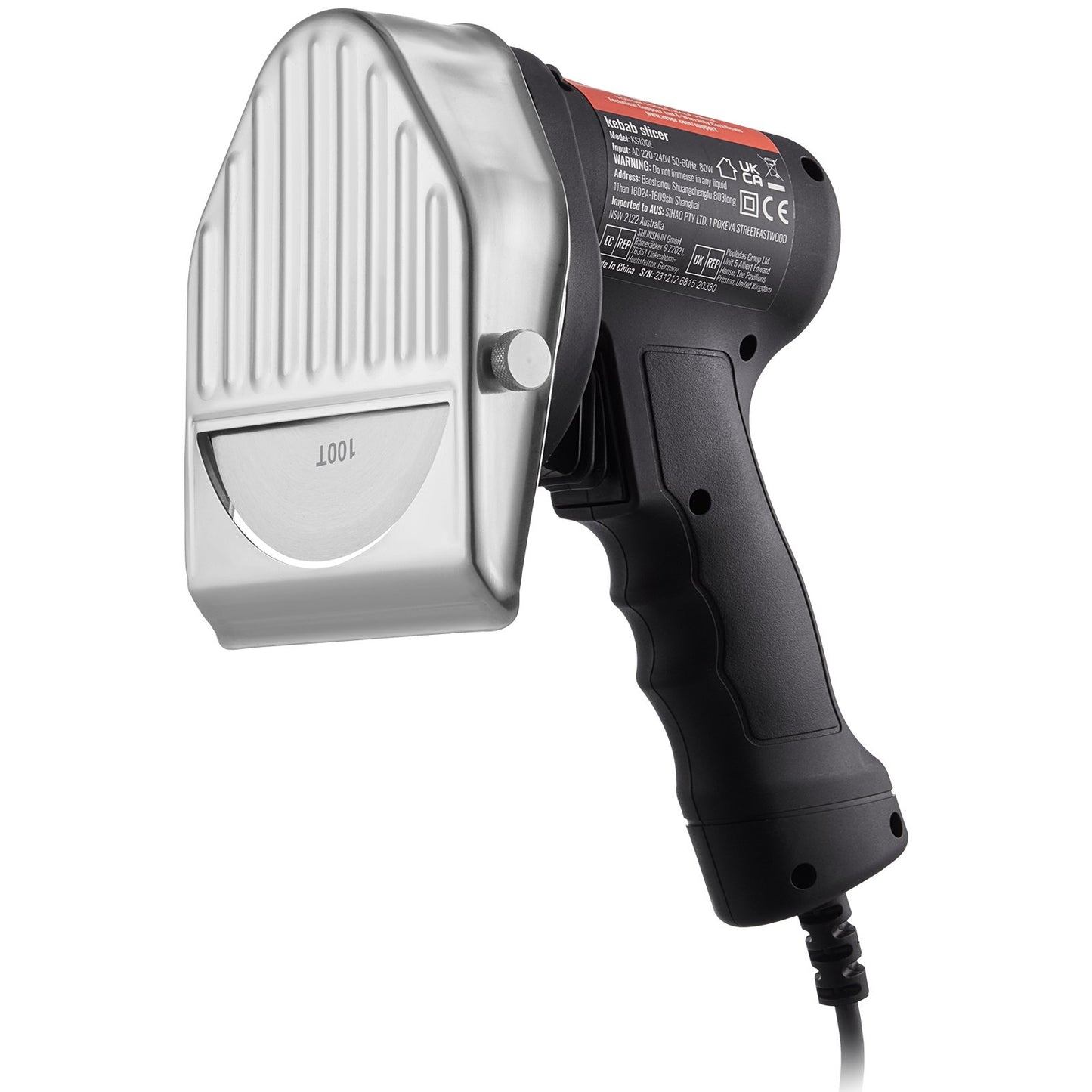 Electric shawarma knife Turkish Doner Kebab meat gyro cutter with 2 blades