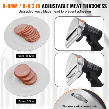 Electric shawarma knife cordless turkish doner kebab meat cutter 2 blades