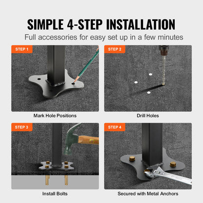 Outdoor Handrail 165LBS Load Handrail Outdoor Stairs Aluminum Stair Handrail 60 x 35" Outdoor Stair Railing Transitional Range from 0 to 30° Staircase Handrail Fits 4-5 Steps with Screw Kit