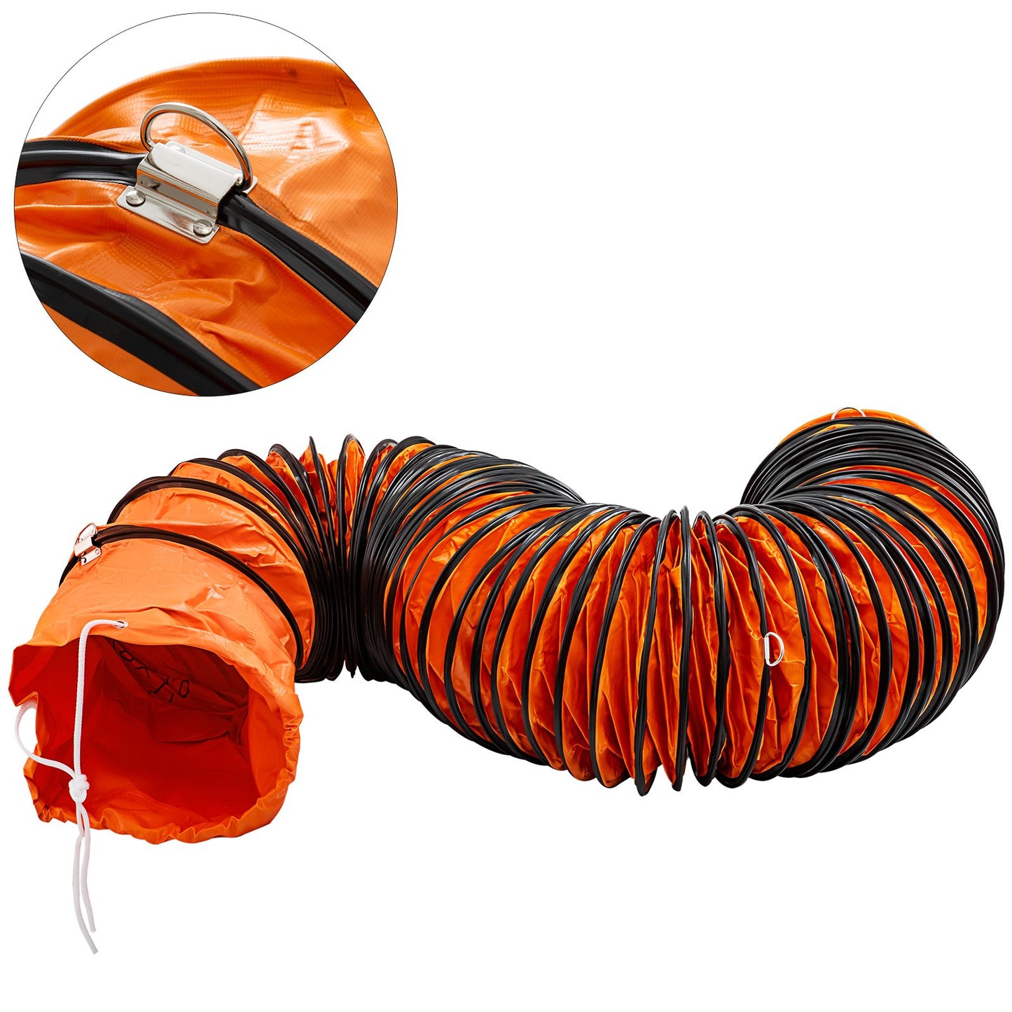 7.6 M/25 Ft Pvc Flexible Duct Hose for 250 Mm/10" Diameter Exhaust Fan