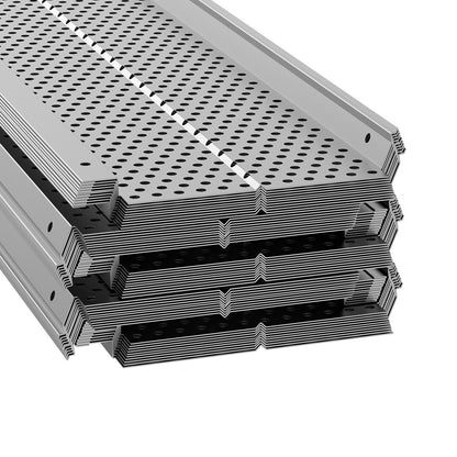 Dachrinnenschutz, 5 Zoll Breite, Aluminium-Laubfilter, DIY-Dachrinnenschutz, 52 Stück, 208 Fuß Gesamtlänge, 0,157 Zoll Lochdurchmesser und 0,02 Zoll Dicke, Raptor-Dachrinnenschutz, passend für alle Dach- oder Dachrinnentypen