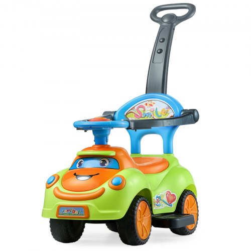 Ride On Push Car, Push Car for Toddler 19 to 36 Months, Around Buggy with Guardrails, Handle & Under-seat Storage, 55 lbs Load Capacity, Foot-to-Floor Walker for Boys Girls, Green