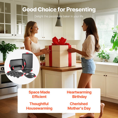 Backblech-Set 6-teilig Antihaft-Carbonstahl-Set mit Silikongriff