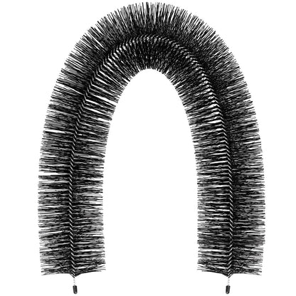 Gutter Guard Brush with 120 FT Length Bristles, 4.33 Inch Dia. Gutter Brush Blade Guard Fits for 5 Inch Gutter, Galvanized Steel Wire Gutter Brush, No Tools, DIY Gutter Blade Guard to Keep Debris Out