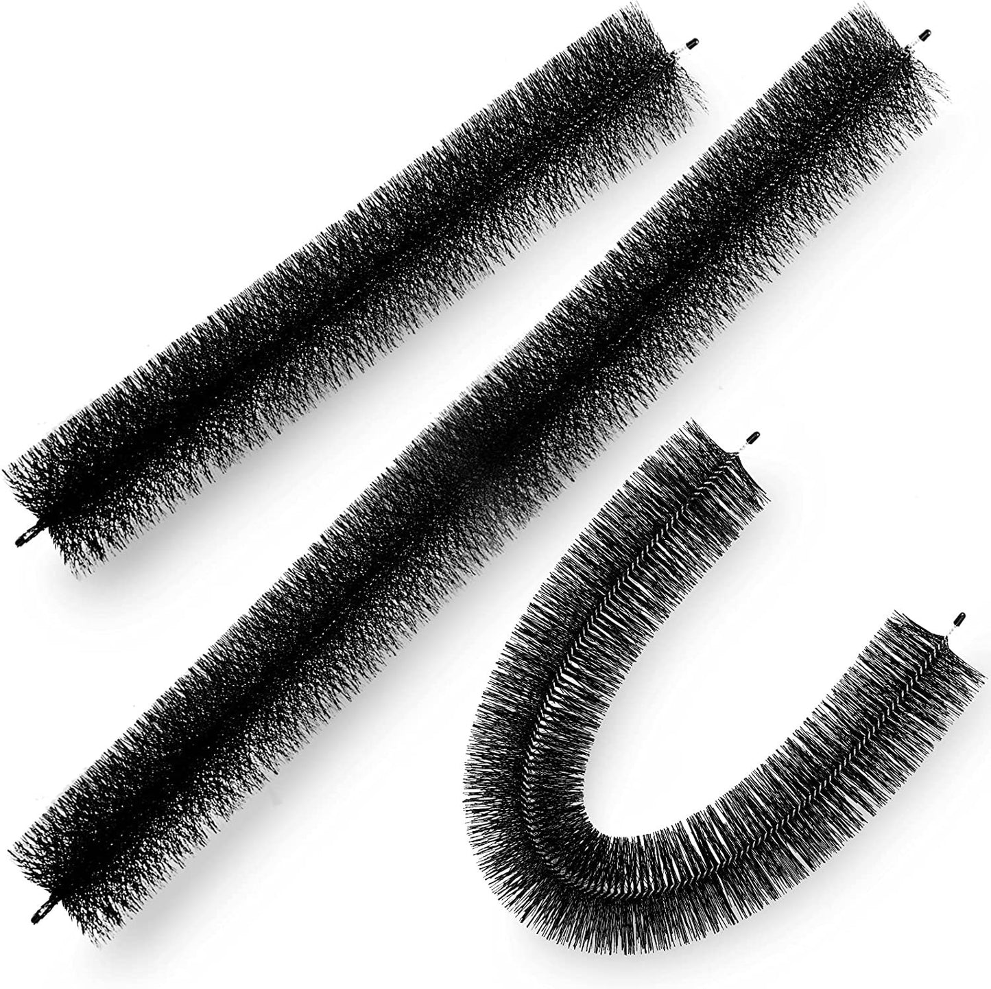 Dachrinnenschutzbürste mit 9 m langen Borsten, 11 cm (4,33 Zoll) Klingenschutz für Dachrinnenbürste, passend für 12,7 cm Dachrinnen, verzinkte Stahldraht-Dachrinnenbürste, kein Werkzeug erforderlich, DIY-Dachrinnen-Klingenschutz zum Fernhalten von Schmutz