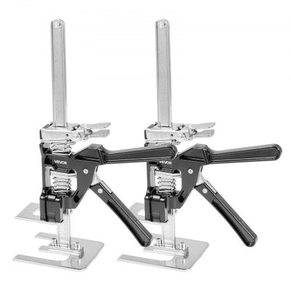 Arbetsbesparande Domkraft 2 st 200 kg Kapacitet 2 Lyftlägen upp till 165 mm Svart