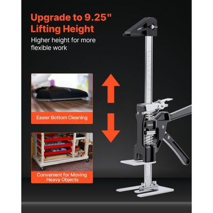 Arbeitssparender Wagenheber 2 Stück 200 kg Kapazität 2 Hubpositionen bis 235 mm Schwarz