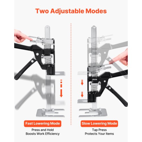 Arbeitssparender Wagenheber 2 Stück 200 kg Kapazität 2 Hubpositionen bis 235 mm Schwarz