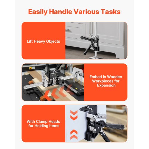 Arbeitssparender Wagenheber 2 Stück 200 kg Kapazität 2 Hubpositionen bis 235 mm Schwarz