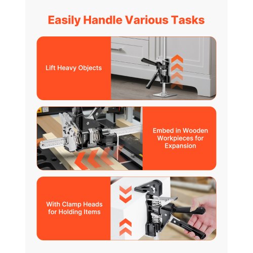 Arbeitssparender Wagenheber 2 Stück 150 kg Tragkraft Hub bis 250 mm Schwarz