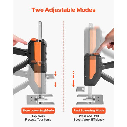 Arbeitssparender Wagenheber 2 Stück 200 kg Kapazität 2 Hubpositionen bis 195 mm Schwarz