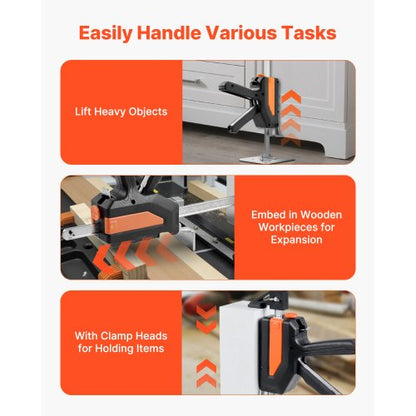 Arbeitssparender Wagenheber 2 Stück 200 kg Kapazität 2 Hubpositionen bis 195 mm Schwarz