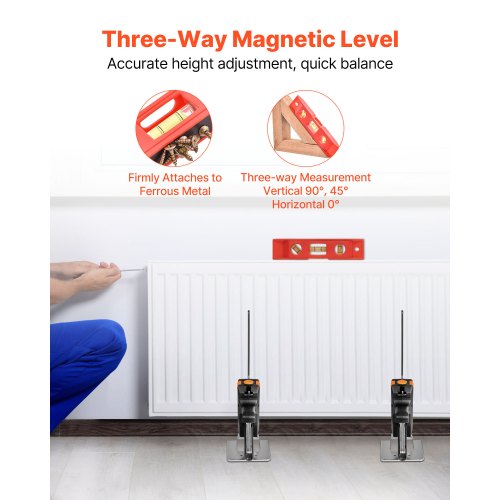 Arbeitssparender Wagenheber 2 Stück 200 kg Kapazität 2 Hubpositionen bis 195 mm Schwarz