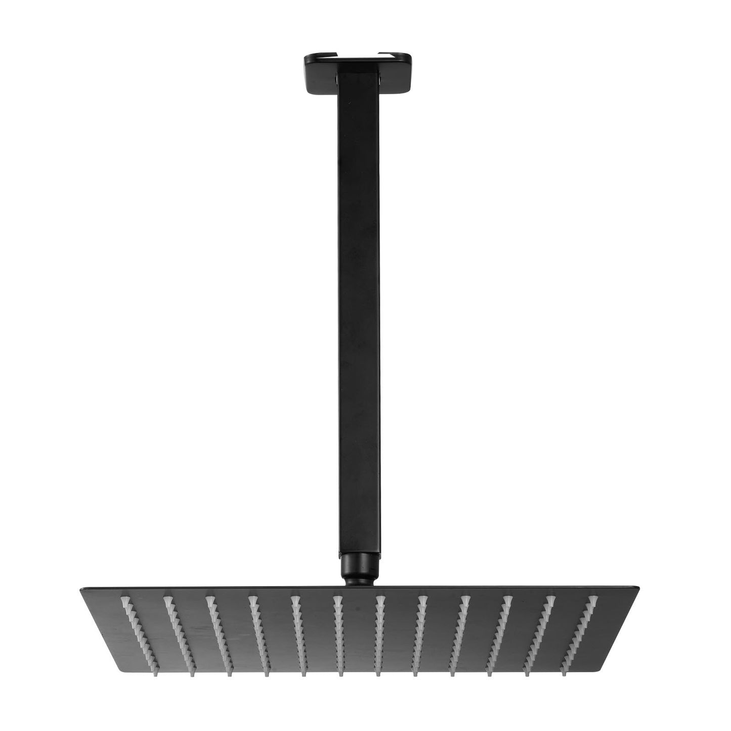 Shower Faucet Set, Rainfall Bathroom Shower System with 10-Inch Square Rain Shower Head and Handheld Spray, Ceiling Mount Bath Fixtures with Brass Valve and Trim Kit, Matte Black