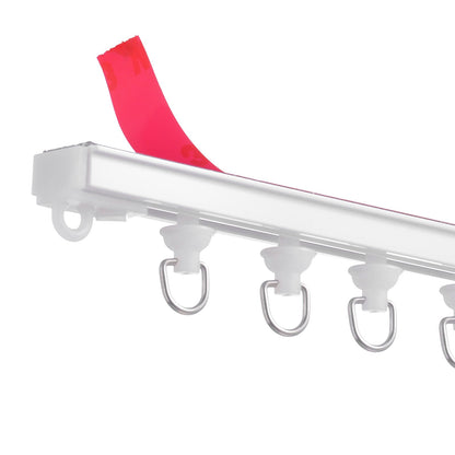 Takgardinskena set 9,9 FT/3 meter självhäftande rumsavdelare Vit