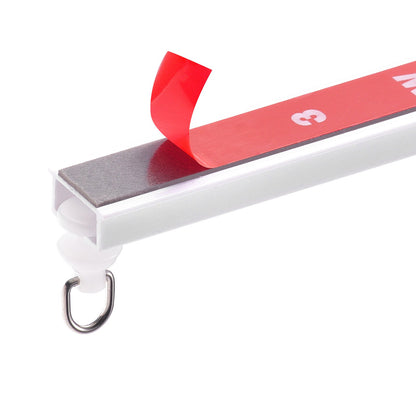 Takgardinskena set 9,9 FT/3 meter självhäftande rumsavdelare Vit