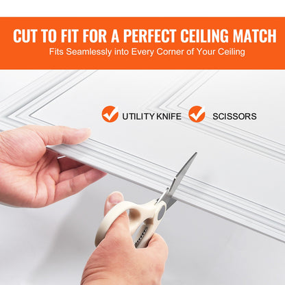 Deckenplatten 12er-Pack 24 x 24 Zoll PVC Einfache Installation Weiß Geometrisch