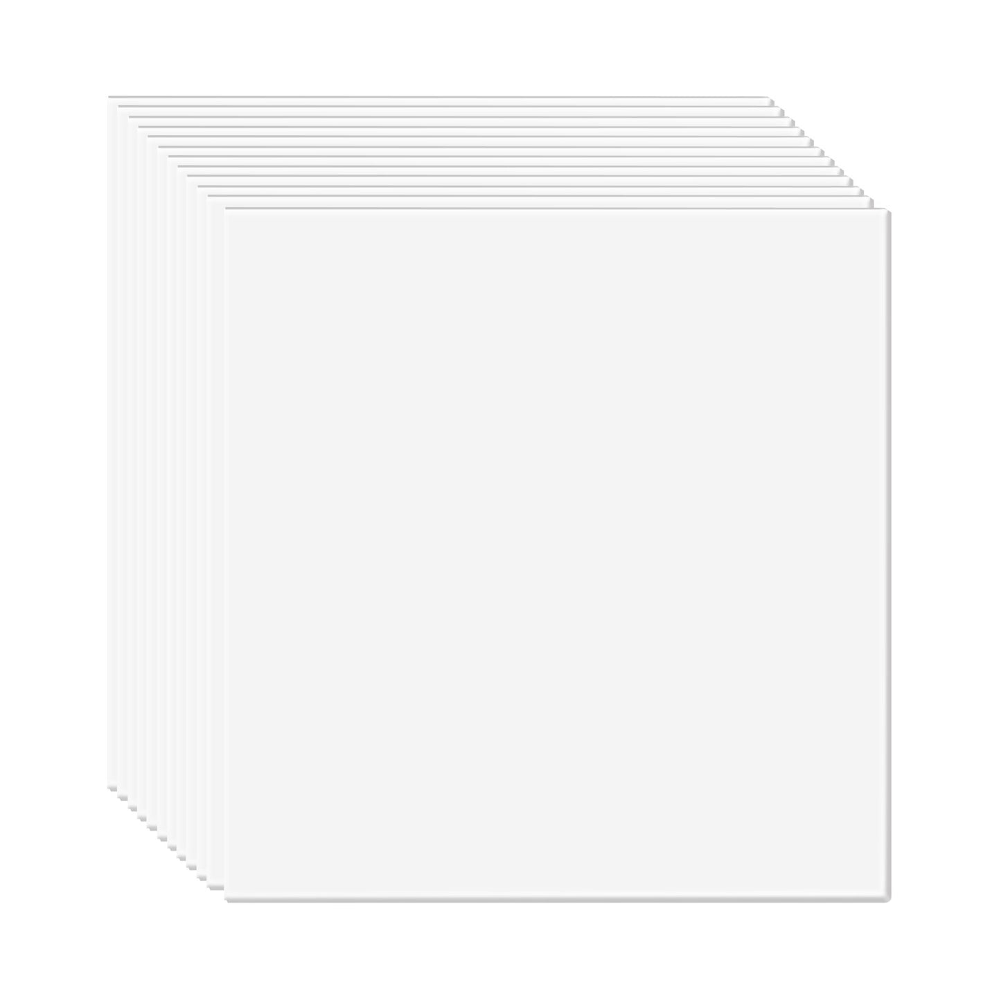 Takplattor 12-pack 24 x 24 i PVC-skum Brandklassad Slät Vit