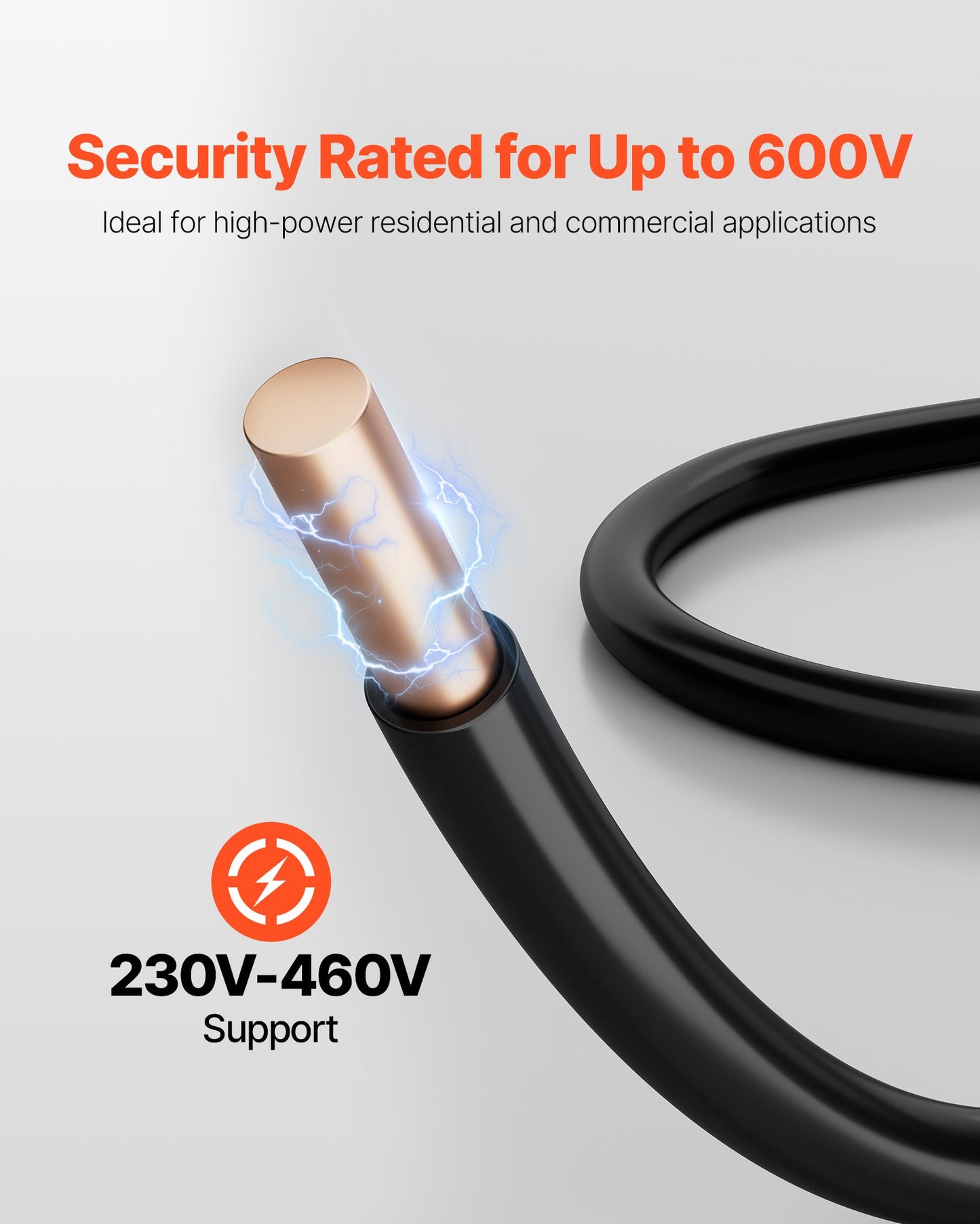 12 AWG Solid THHN Wire, 100% OFC Copper Electrical Building Wire with Nylon Jacket PVC Insulation, Rated for Up to 600 Volts, Heavy-Duty for Residential, Industrial, Commercial, Black (100 Feet)