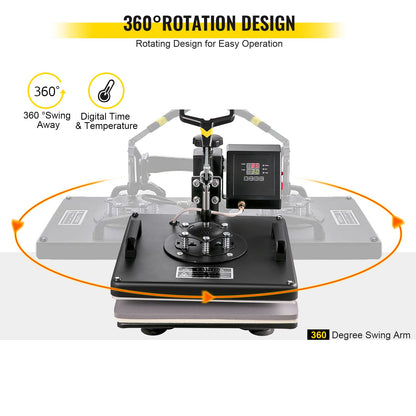 8 In 1 Heat Press Sublimation Machine & 28" Vinyl Cutter Cutting Plotter