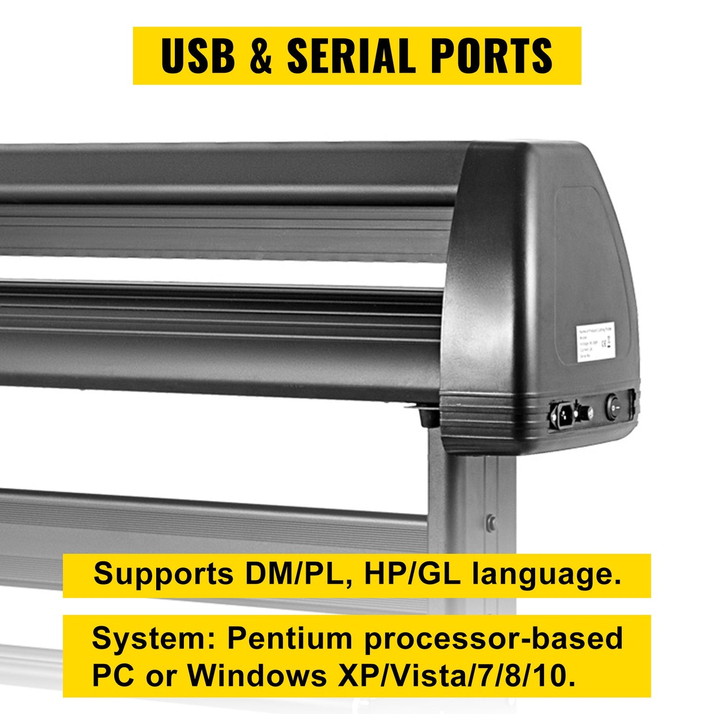 5 in1 Heat Press 15"x15" Vinyl Cutter Plotter 53" USB Port Sticker Print DIY