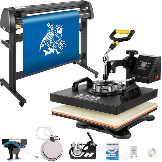 5 in 1 Wärme Drücken 15 "x 15" Transfer Abdeckung 53 "Vinyl Schneiden Plotter Cut 3 Klingen