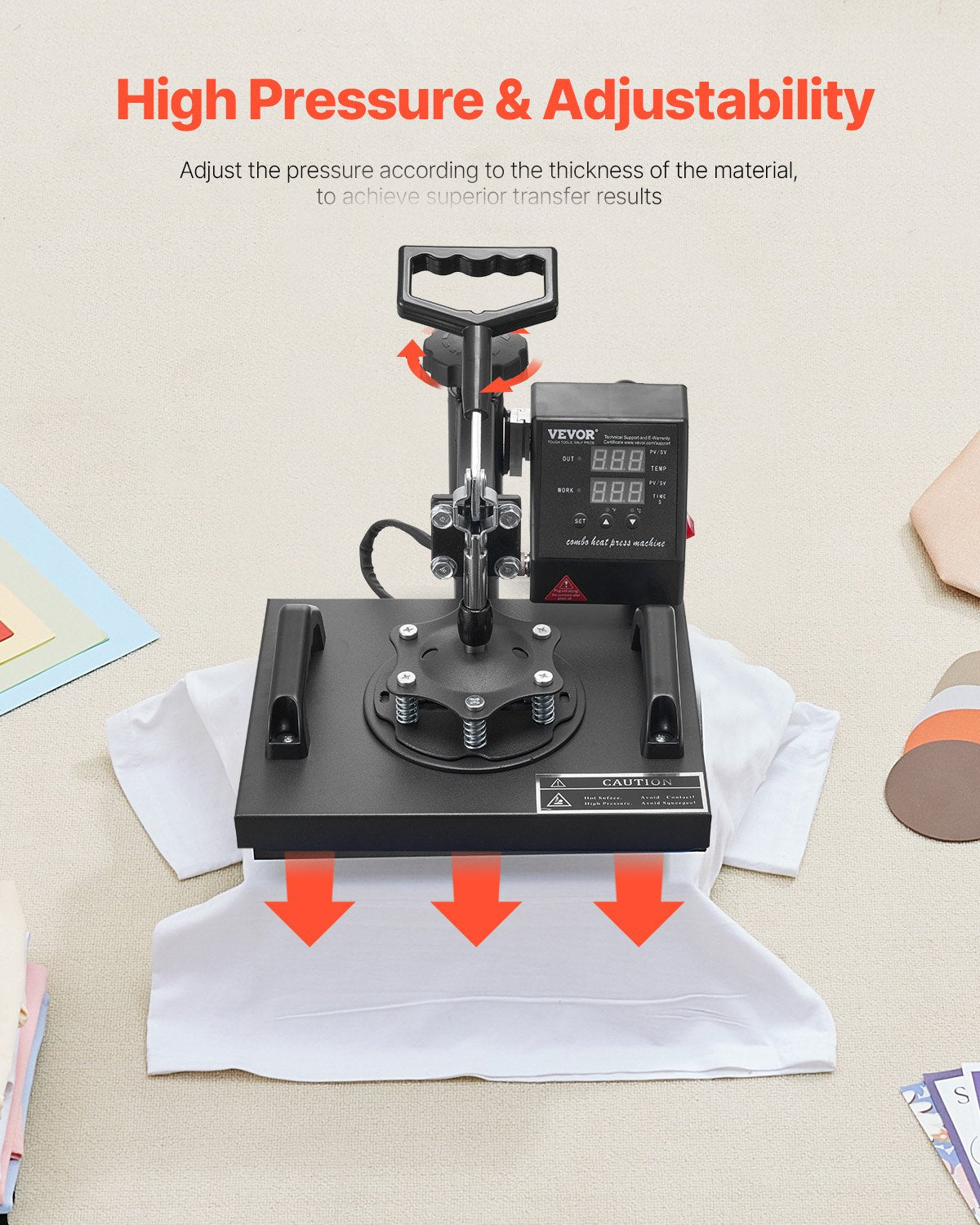 Heat Press, 12x10Inch T-Shirt Press Machine, T-shirt Press Heat Press 30x23cm Printing Machine Heat Transfer Sublimation Machine for T-shirts