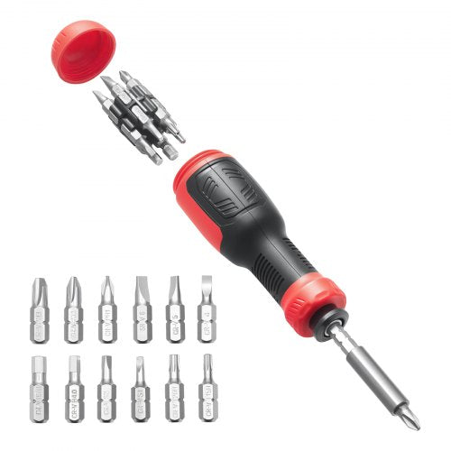 Screwdriver Set, 13 in 1 Magnetic Multi Bit Mini Nut Driver Set, Phillips, Flat Head, Torx, Square Bits for Men, Manual Precision Repair Tool Kit for Sockets, Furniture, Home Appliances, Cars