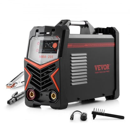 MMA Welder, 205A 2-in-1 MMA Lift TIG Stick Welding Machine, 110/220V Dual Voltage IGBT Inverter Welder Machine with Digital Display, Hot Start Arc Force Anti-Stick (Lift Torch Not Included)