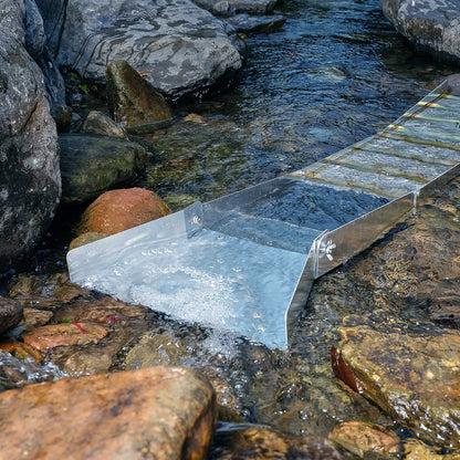 50 Inch Folding Sluice Box Gold Panning Kit, 23pc Gold Prospecting Equipment Kit with Gold Pan, Classifier Screen, Separating Magnet, Backpack and More