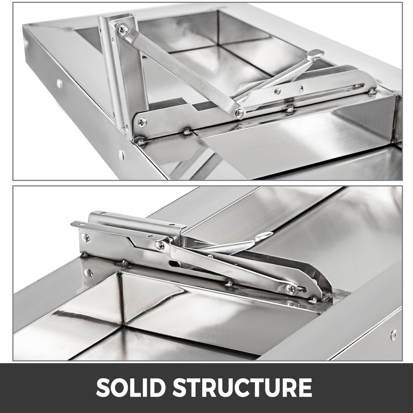 Concession Shelf 48L x 12W Inch Stainless Steel Drop Down Folding Serving Food Shelf Stand Serving for Concession Trailer Serving Window