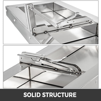 Concession Shelf 48L x 12W Inch Stainless Steel Drop Down Folding Serving Food Shelf Stand Serving for Concession Trailer Serving Window