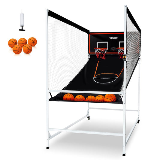 Indoor Double Shot Basketball Arcade-Spiel Iron Cage 2 Spieler 5 Bälle