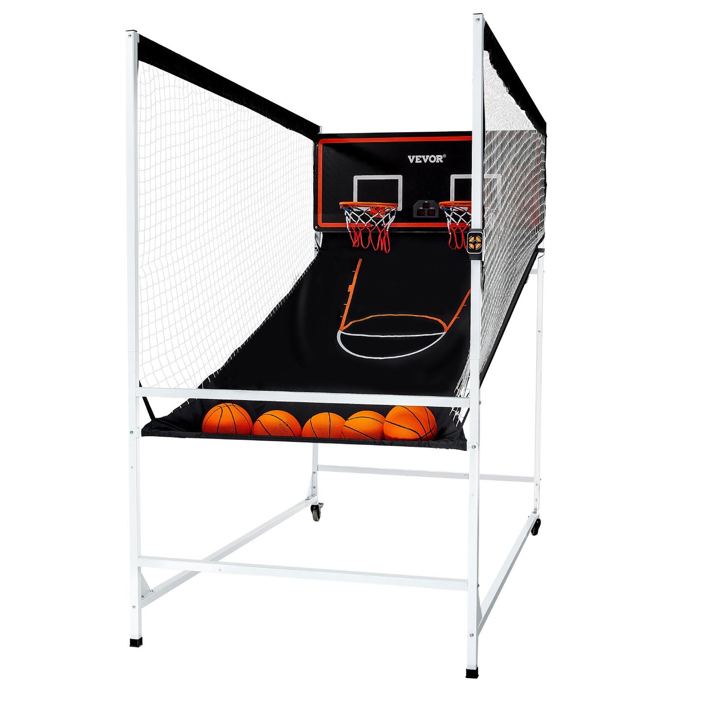 Indoor Double Shot Basketball Arcade-Spiel Iron Cage 2 Spieler 5 Bälle