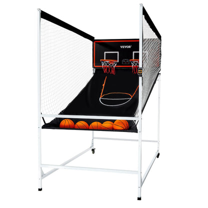 Indoor Double Shot Basketball Arcade-Spiel Iron Cage 2 Spieler 5 Bälle