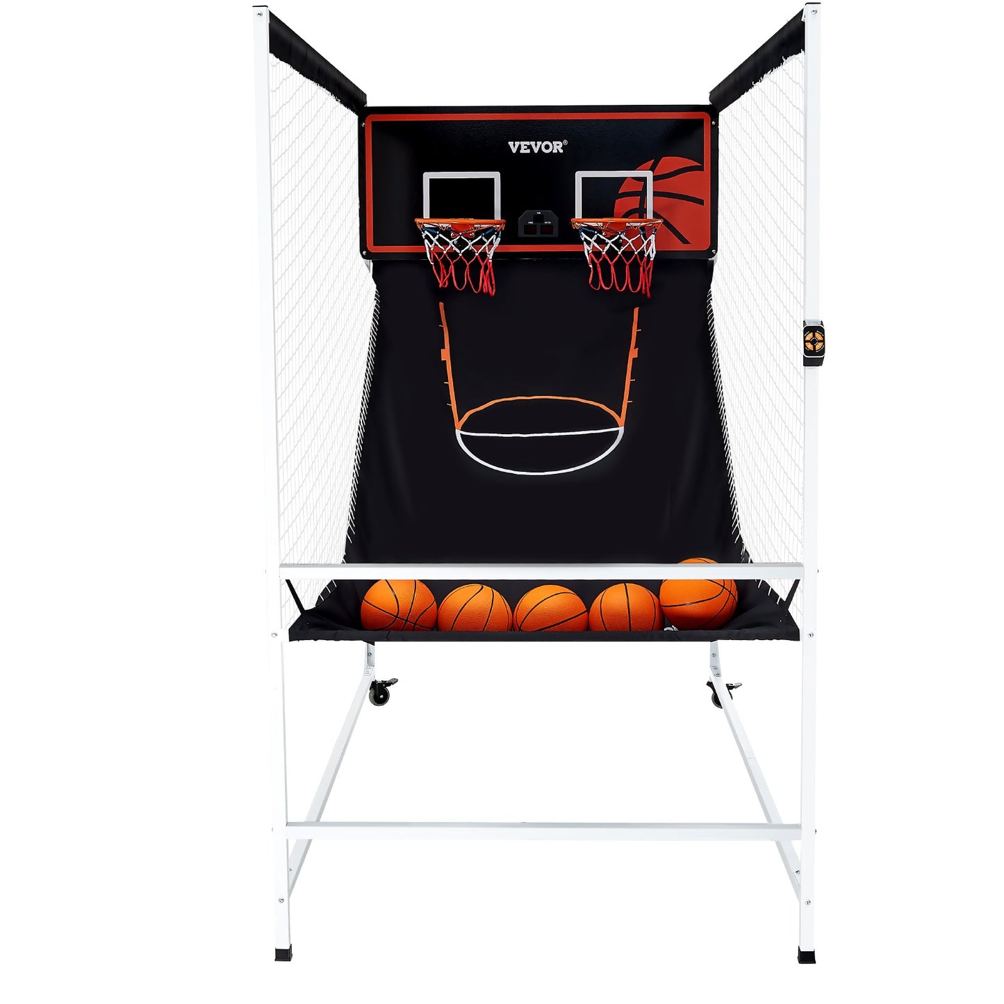Indoor Double Shot Basketball Arcade-Spiel Iron Cage 2 Spieler 5 Bälle