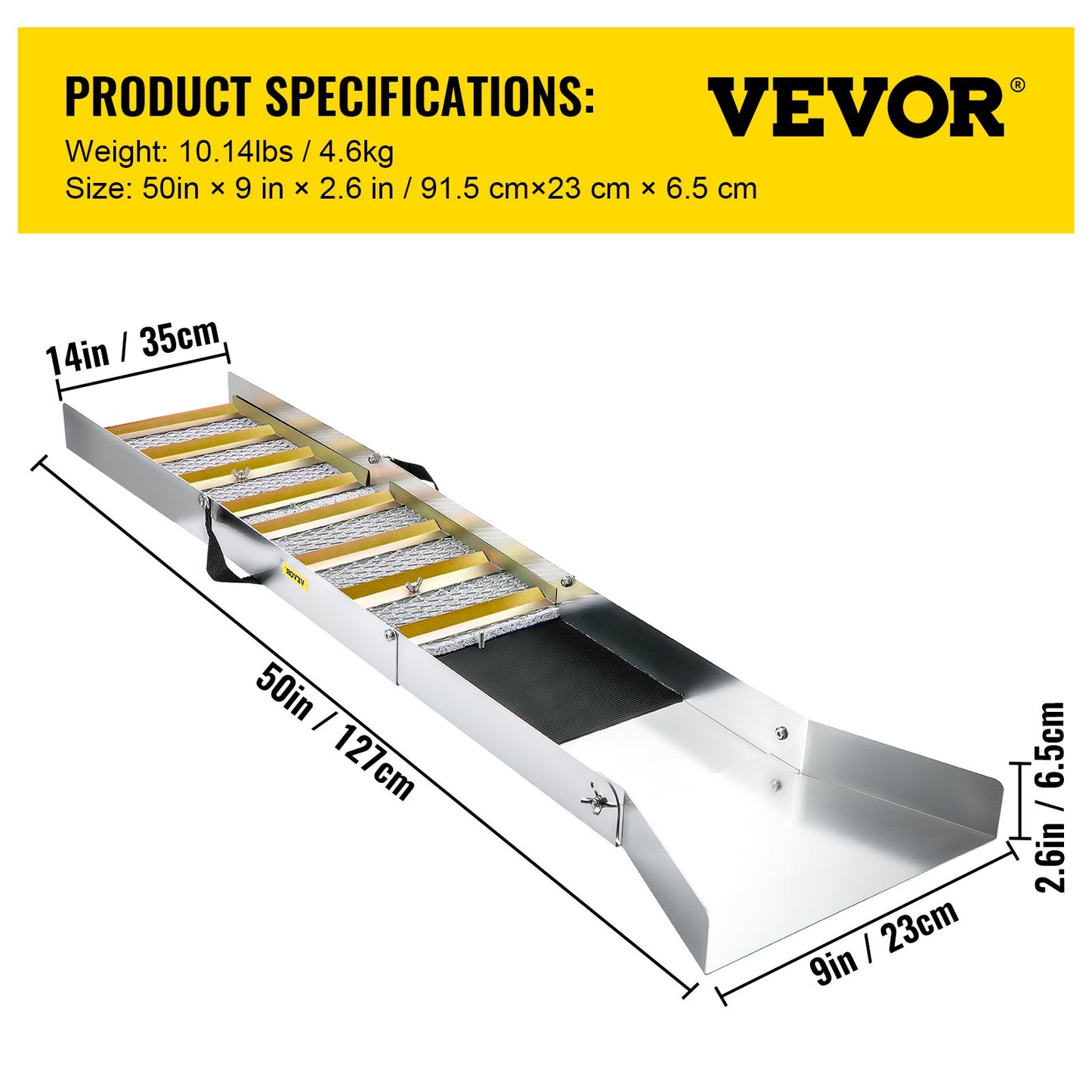 Folding Aluminum Alloy Sluice Box, Compact 50" Sluice Boxes for Gold, Lightweight Gold Sluice Equipment, Portable Sluice Boxes with Miner's Moss, River, Creek, Gold Panning, Prospecting, Dredgin