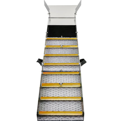 Folding Aluminum Alloy Sluice Box, Compact 50" Sluice Boxes for Gold, Lightweight Gold Sluice Equipment, Portable Sluice Boxes with Miner's Moss, River, Creek, Gold Panning, Prospecting, Dredgin