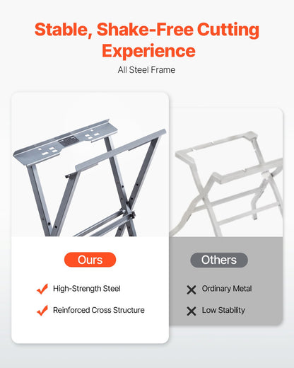 Table Saw Foldable Stand 350 lbs Load Capacity Portable Table Saw Stand