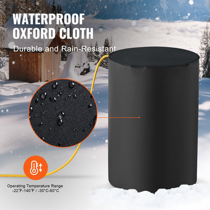 Metal Drum Heater, 1300 Watt, Pail Heating Band for 55 Gallon Barrel, 0-145℉ Adjustable with Independent Thermostat, Waterproof Oxford Fabric High Efficiency Grease Keg Heater, FCC Listed