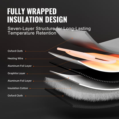 55 Gal Metal Drum Heater 1300W 0-145℉ Adjustable with Independent Thermostat