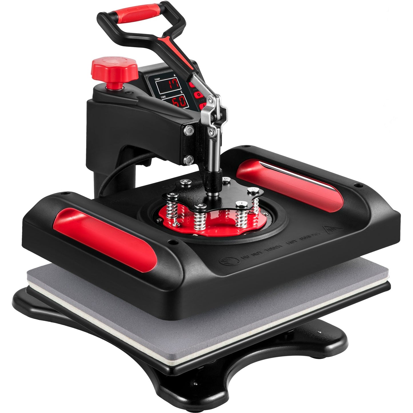 Heat Press Machine 12 x 15 Inch 360° Rotation Swing Away Red Heat Press 5 In 1 Heat Press 1000W Sublimationsmaskin 5 I 1 Skjorta tryckmaskin Dual-Tube Värme för gör-det-själv muggar och t-shirts Keps