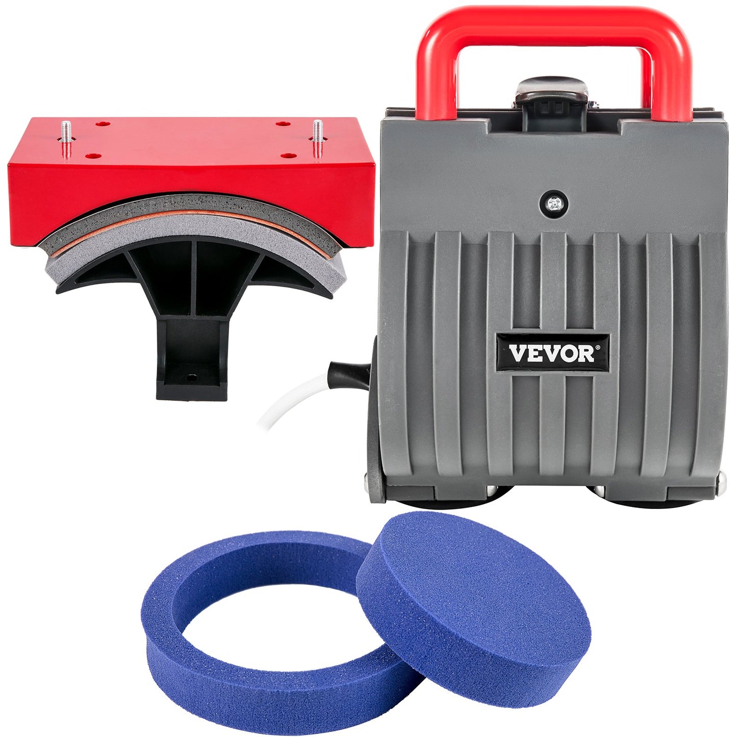 Heat Press Machine 12 x 15 Inch 360° Rotation Swing Away Red Heat Press 5 In 1 Heat Press 1000W Sublimationsmaskin 5 I 1 Skjorta tryckmaskin Dual-Tube Värme för gör-det-själv muggar och t-shirts Keps